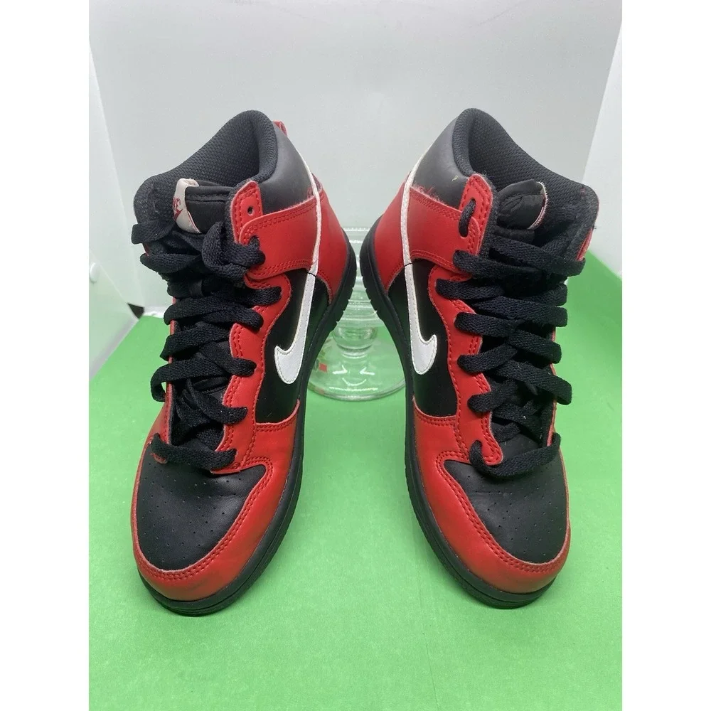 Nike Dunk High Top PS Black University Red Kids 2.5Y DD2314-003 Sneakers Shoes